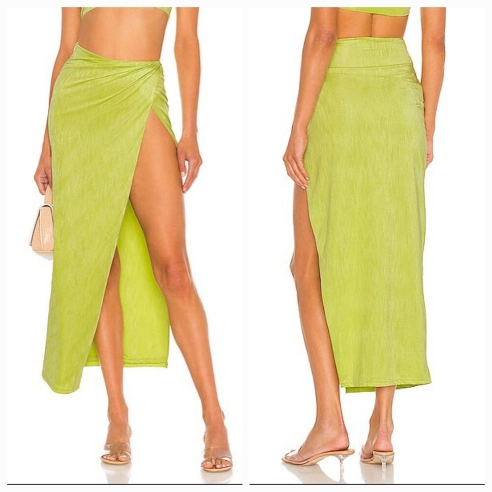 Superdown Karolyna Maxi Skirt in Citron Large